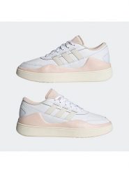 Adidas Sneakersy "Osade" w kolorze biało-jasnoróżowym rozmiar: 38,5. Białe trampki Adidas, bez wzorów, z materiału, bez zapięcia. Za 325.95 zł.