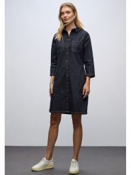 Cecil Sukienka dżinsowa w kolorze granatowym rozmiar: 42. Niebieskie sukienki Cecil, bez wzorów, bez kołnierzyka, bez ramiączek, mini. Za 161.73 zł.