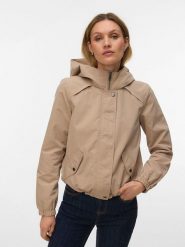 Vero Moda Kurtka przejściowa w kolorze beżowym rozmiar: L. Brązowe kurtki Vero Moda, l, bez wzorów, bez kaptura. Za 122.96 zł.