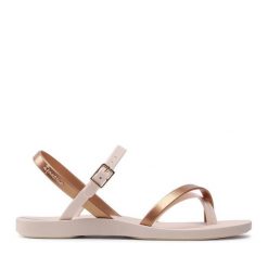 Sandały Ipanema. Brązowe sandały Ipanema, bez wzorów, bez obcasa, na płaskiej podeszwie, bez zapięcia. Za 129.99 zł.