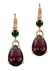 Otazu Pozłacane kolczyki z kryształami Swarovski rozmiar: onesize. Fioletowe kolczyki Otazu, z kryształem, pozłacane. Za 113.99 zł.