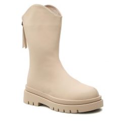 Botki DeeZee. Brązowe botki DeeZee, bez wzorów, bez obcasa, na płaskiej podeszwie, bez zapięcia. Za 169.99 zł.