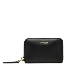 Portfel HUGO. Czarne portfele Hugo, bez wzorów. Za 379.99 zł.