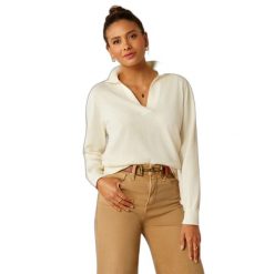 Sweter damski Ariat Langsett. Brązowe swetry Ariat, na zimę, l, bez wzorów, bez ramiączek. Za 373.00 zł.