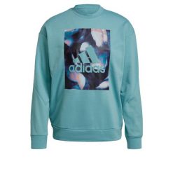 Bluza damska adidas uforu Sweatshirt. Niebieskie bluzy Adidas, xs, bez wzorów, z bawełny, bez kaptura. Za 152.99 zł.