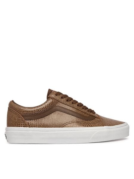 Vans Tenisówki Old Skool VN000EDYFST1 Brązowy. Brązowe trampki Vans, bez wzorów, ze skóry, bez zapięcia. Za 260.99 zł.