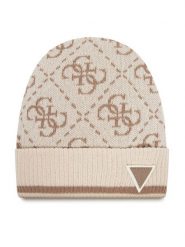 Guess Czapka V5BZ07 Z4230 Beżowy. Brązowe czapki Guess, z aplikacjami, z materiału. Za 179.99 zł.