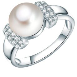 Valero Pearls Pierścionek z perłą srebro wysokiej próby Cyrkonia Perła hodowlana słodkowodna srebrny Pierścionki 1 ct Damski. Szare pierścionki Valero Pearls, z cyrkonią, srebrne. Za 289.99 zł.