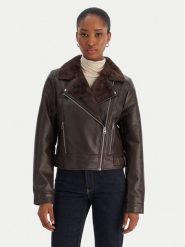 Vero Moda Kurtka z imitacji skóry Hailey 10250405 Brązowy Regular Fit. Brązowe kurtki Vero Moda, xl, bez wzorów, ze skóry, bez kaptura. Za 329.99 zł.