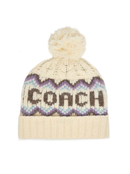 Coach Czapka CCL51 Écru. Czapki Coach, bez wzorów, z wełny. Za 299.99 zł.