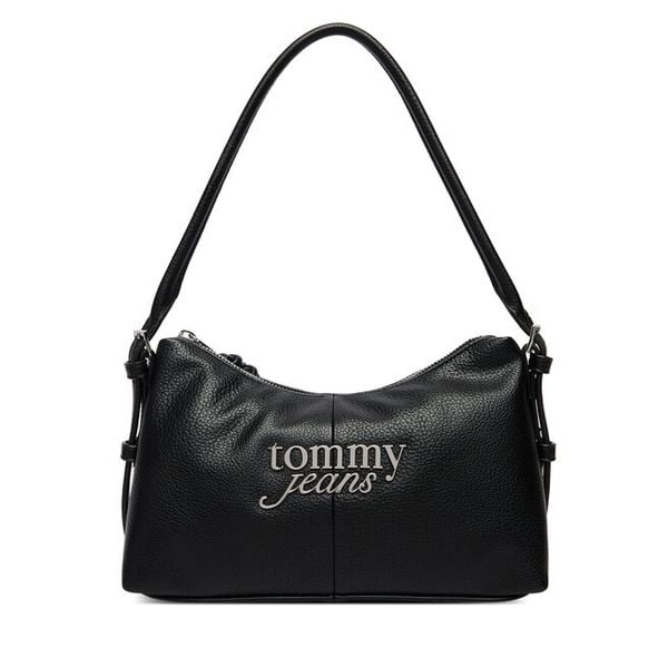 Torebka Tommy Jeans. Czarne torebki klasyczne Tommy Jeans, bez wzorów, z jeansu, bez dodatków. Za 233.99 zł.