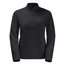 Bluza trekkingowa damska Jack Wolfskin Taunus Hz. Czarne bluzy Jack Wolfskin, bez wzorów, bez kaptura. Za 189.99 zł.