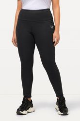 Damskie Legginsy sztuczne futerko od wewnątrz bardzo ciepłe wysoki stan. Czarne legginsy Ulla Popken, plus size, bez wzorów, z bawełny, z podwyższonym stanem. Za 279.99 zł.