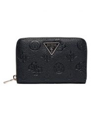 Guess Portfel w kolorze czarnym - 14 x 9.5 cm rozmiar: onesize. Czarne portfele Guess, z aplikacjami, z materiału. Za 225.57 zł.