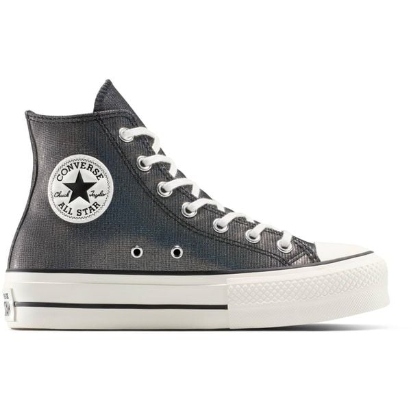Buty sportowe Converse Chuck Taylor All Star Lift Platform Sparkle. Szare obuwie sportowe Converse, bez wzorów, bez zapięcia. Za 400.50 zł.
