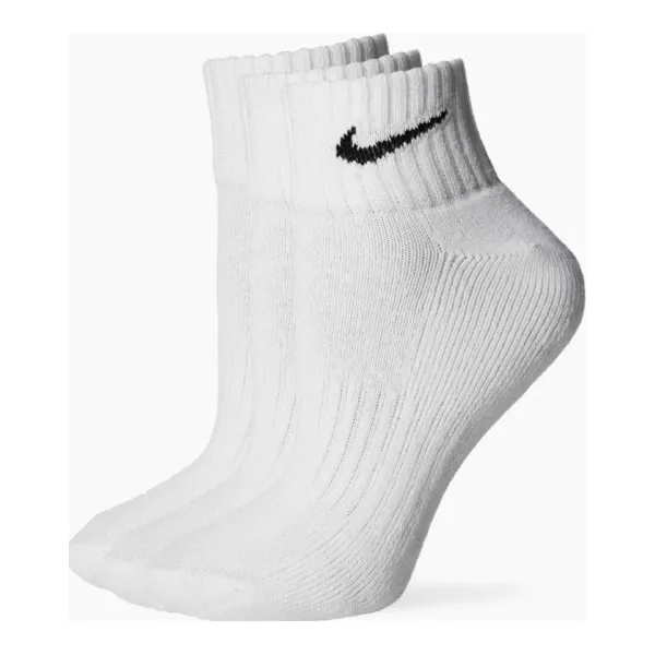 Nike Skarpety Cush Qt 3Pr , biały, rozmiar S. Białe skarpety Nike, bez wzorów, z bawełny. Za 39.99 zł.