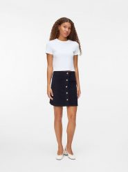 Vero Moda Spódnica sztruksowa w kolorze czarnym rozmiar: XL. Czarne spódnice Vero Moda, na co dzień, xl, bez wzorów, ze sztruksu, mini, proste. Za 87.81 zł.