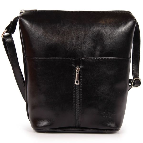 Skórzana listonoszka DAN-A T402 czarna. Czarne torebki klasyczne DAN-A, bez wzorów, ze skóry, bez dodatków. Za 229.99 zł.