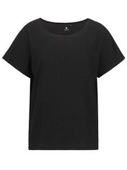 LUHTA Koszulka "Hyppeis" w kolorze czarnym rozmiar: XL. Czarne bluzki Luhta, xl, bez wzorów, prążkowane, bez kołnierzyka, bez ramiączek. Za 66.00 zł.