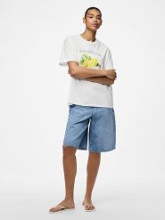 Pieces Koszulka "Thea" w kolorze białym rozmiar: XS. Białe bluzki Pieces, xs, bez wzorów, bez kołnierzyka, bez ramiączek. Za 32.75 zł.