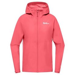 Kurtka przeciwdeszczowa damska Jack Wolfskin Prelight 2.5L LT. Czerwone kurtki sportowe Jack Wolfskin, l, bez wzorów, bez kaptura, trekkingowe. Za 549.99 zł.