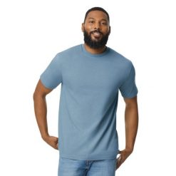 Koszulka Unisex Dla Dorosłych Softstyle Midweight. Niebieskie bluzki GILDAN, xl, bez wzorów, sportowe, bez kołnierzyka, bez ramiączek. Za 55.99 zł.