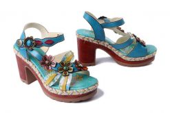 LAURA VITA 0006877 Jacao 32 turquoise, sandały damskie. Sandały Laura Vita, bez wzorów, ze skóry, bez obcasa, na obcasie, bez zapięcia. Za 296.18 zł.