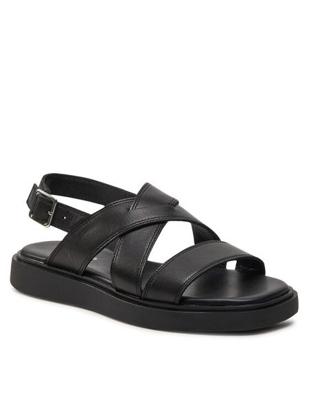 Vagabond Sandały Connie 5757-401-20 Czarny. Czarne sandały Vagabond Shoemakers, bez wzorów, ze skóry, bez obcasa, na płaskiej podeszwie, bez zapięcia. Za 239.99 zł.