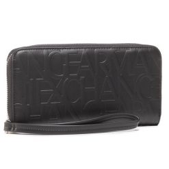 Duży Portfel Damski Armani Exchange. Czarne portfele Armani Exchange, bez wzorów. Za 239.99 zł.