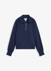 Bluza ze stójką, z miękkiego materiału scuba. Czerwone bluzy bonprix, bez wzorów, bez kaptura. Za 112.99 zł.
