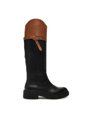Liu Jo Kozaki London 04 SF5031 P0102 Czarny. Czarne kozaki Liu Jo, ze skóry, bez obcasa, na płaskiej podeszwie, bez zapięcia. Za 1,099.00 zł.