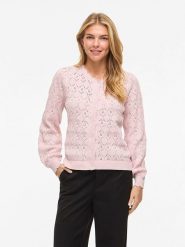 Vila Kardigan "Vilowen" w kolorze jasnoróżowym rozmiar: XS. Różowe kardigany Vila, xs, bez wzorów, z bawełny. Za 92.64 zł.