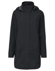 Kurtka damska Mineo 2.5L Coat. Czarne kurtki Vaude, l, bez wzorów, z materiału, bez kaptura. Za 763.05 zł.