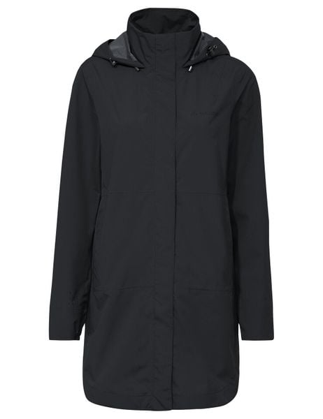 Kurtka damska Mineo 2.5L Coat. Czarne kurtki Vaude, l, bez wzorów, z materiału, bez kaptura. Za 763.05 zł.