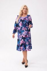 Sukienka Floriana - kobiecość i komfort w kwiatowym wydaniu w odcieniach fioletu PLUS SIZE XXL OVERSIZE. Czerwone sukienki Moda Size Plus Iwanek, na co dzień, na jesień, plus size, bez wzorów, z elastanu, eleganckie, bez kołnierzyka, plus size, bez ramiączek, midi, dopasowane. W wyprzedaży za 169.90 zł.