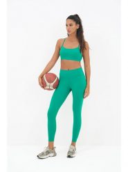 Onamaste Legginsy sportowe "Geneva" w kolorze zielonym rozmiar: S/M. Zielone legginsy Onamaste, m, bez wzorów, z materiału. Za 163.26 zł.