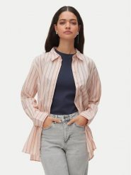 Vero Moda Koszula Elina 10336329 Różowy Loose Fit. Czerwone koszule Vero Moda, l, bez wzorów, z bawełny, bez kołnierzyka, bez ramiączek. Za 169.99 zł.