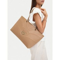 Torebka Eva Minge. Brązowe shopper Eva Minge, bez wzorów, bez dodatków. Za 299.99 zł.
