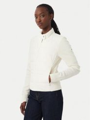 Tommy Hilfiger Kurtka przejściowa WW0WW51095 Kremowy Regular Fit. Białe kurtki TOMMY HILFIGER, xxs, bez wzorów, z syntetyku, bez kaptura. Za 949.99 zł.