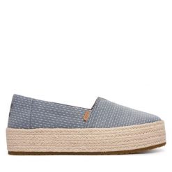Espadryle Toms. Niebieskie espadryle Toms, bez wzorów, bez obcasa, bez zapięcia. Za 419.99 zł.