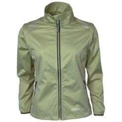 Damska wodoodporna kurtka softshell Pro-X Elements Hellen. Zielone kurtki sportowe PRO-X ELEMENTS, bez wzorów, z softshellu, bez kaptura. Za 446.50 zł.