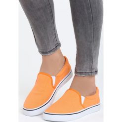 Pomarańczowe Tenisówki Vela. Brązowe trampki Born2be, bez wzorów, przed kostkę, bez zapięcia. Za 29.99 zł.