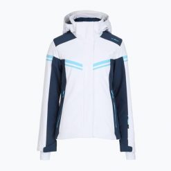 Kurtka narciarska damska CMP 35W0196 Zip Hood. Białe kurtki narciarskie CMP, bez wzorów, bez kaptura, narciarskie. Za 769.99 zł.