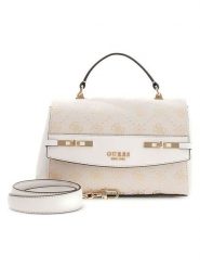 Guess Torebka w kolorze kremowym - 26 x 15 x 8 cm rozmiar: onesize. Brązowe torby na ramię Guess, z aplikacjami, z materiału, przez ramię, bez dodatków. Za 404.99 zł.