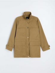 Kurtka parka z kieszeniami - zielony. Zielone kurtki Sinsay, l, bez wzorów, bez kaptura. Za 119.99 zł.