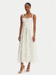 BARDOT Sukienka letnia Adaline Broderie 58655DB3 Biały Regular Fit. Białe sukienki Bardot, na lato, bez wzorów, z syntetyku, bez kołnierzyka, bez ramiączek. Za 749.99 zł.