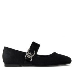 Baleriny Juicy Couture. Czarne baleriny Juicy Couture, bez wzorów, bez obcasa. Za 179.99 zł.