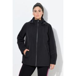 Damskie Kurtka sportowa kaptur wodoodporna dwukierunkowy zamek błyskawiczny. Czarne kurtki sportowe Ulla Popken, plus size, bez wzorów, z elastanu, bez kaptura, trekkingowe. Za 739.99 zł.