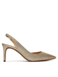 MICHAEL Michael Kors Szpilki Alina 40S5HNMP2M Złoty. Żółte szpilki MICHAEL Michael Kors, bez wzorów, ze skóry, bez obcasa, na szpilce, bez zapięcia. Za 399.99 zł.