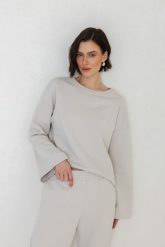 BLUZA SONIA KAMIEŃ L - Flawless. Bluzy Flawless, l, bez wzorów, z bawełny, bez kaptura. Za 201.75 zł.